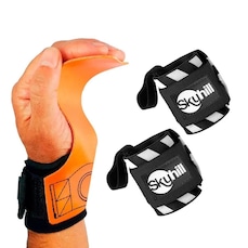 Kit Hand Grip Competition Skyhill + Munhequeira Elástica Listrada