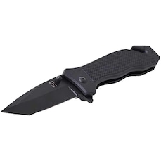 Canivete Tático Invictus Phanton Black Aço Quebra Vidro