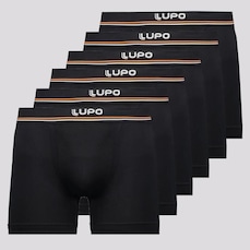 Kit Cueca Boxer Lupo Microfibra Seamless - 6 Unidades - Masculina