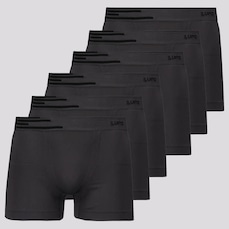 Kit Cuecas Boxer Lupo Microfibra sem Costura com 6 Unidades - Adulto