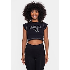 Blusa Cropped Diadora Embroidery - Feminina