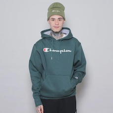 Blusão de Moletom com Capuz Champion Script Logo Print Tec Medio Gf89B Y06794 Brasil - Masculino