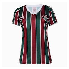Camisa Fluminense Umbro 2024 Baby Look Uniforme 1 Torcedora - Feminina
