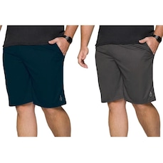 Kit 2x Bermudas Selene Dry Sport Plus Size - Masculina
