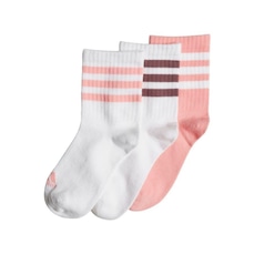 Kit de Meias Cano Médio adidas Bts com 3 Pares - Infantil