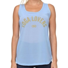 Camiseta Regata Alto Giro Tule Power comSilk Lovers - Feminina