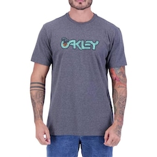Camiseta Oakley Mushroom Logo Atlhetic Heather - Masculina