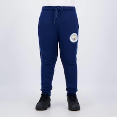 Calça Moletom Manchester City Juvenil Marinho