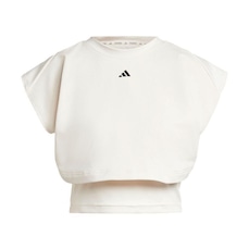 Camiseta Regata de Moletinho adidas Power Boxy Três Listras - Feminina