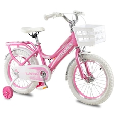 Bicicleta Krw Infantil Aro 16 Lara Aço Carbono Freio V-Brake com Rodas Laterais F16