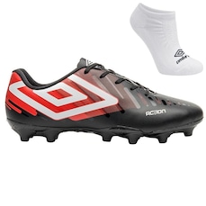 Kit Chuteira Campo Umbro Action e Meia - Adulto