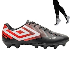 Kit Chuteira Campo Umbro Action e Meião - Adulto