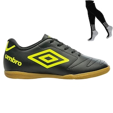 Kit Chuteira Futsal Umbro Class 2.2 Jr + Meião - Infantil