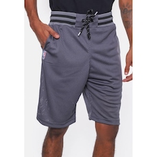 Bermuda NBA Sintética Team Logo Brooklyn Nets Niquel - NBA - Masculino