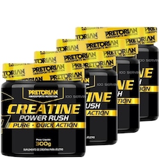 Kit 4X Creatina Power Rush 300G - Pretorian