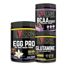 Kit Egg Pro 454g + Bcaa Stack 250g + Glutamina 300g - Universal