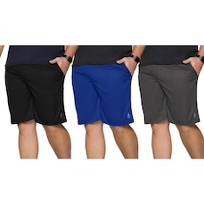 Bermuda Selene Dry Sport Plus Size - 3 Unidades - Masculina