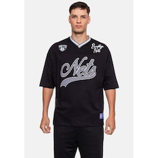 Camiseta Nba Oversized Old Logo Brooklyn Nets - Masculina