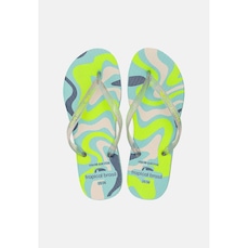 Chinelo Tropical Brasil Estampado Slim Cristal - Feminino