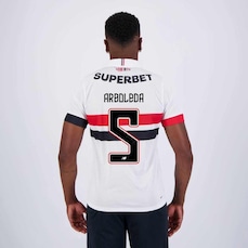 Camisa do São Paulo I 2024 New Balance com Patrocínio 5 Arboleda - Masculina