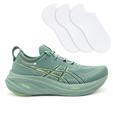 TÊNIS ASICS GEL-NIMBUS 26 + 3 PARES DE MEIAS - MASCULINO