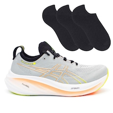 TÊNIS ASICS GEL-NIMBUS 26 + 3 PARES DE MEIAS - MASCULINO