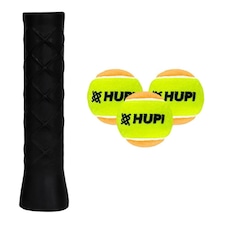 Kit Undergrip Spider + Pack com 3 Bolas Hupi Pro Beach Tennis
