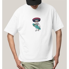 Camiseta Oversized Algodão Prime Wss Skull Skate - Masculina