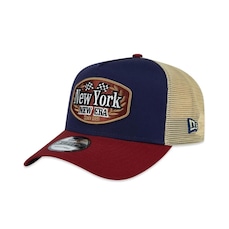 Boné Aba Curva New Era 9Forty A-Frame Branded Motorsport - Trucker - Snapback - Adulto