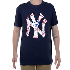 Camiseta Masculina New Era MLB Yankees World Of Logos - NEW ERA - Masculino