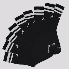 Kit Meias Kappa com 9 Pares Sport Cano Alto Adulto