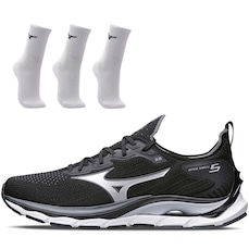 Tênis Mizuno Wave Mirai 5 + 3 Pares de Meia Cano Médio - Masculino