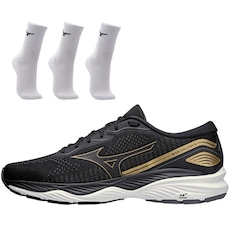 Tênis Mizuno Wave Falcon 5 + 3 Pares de Meia Cano Médio - Masculino