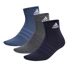 Kit Meias adidas Finas Leves com 3 Pares - Adulto