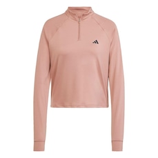 Blusão de Moletom adidas 1/4 Zíper Train Essentials Minimal Branding - Feminino