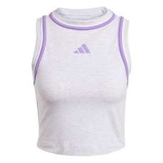 Camiseta Regata adidas Cropped Algodão Essentials Color-Pop - Feminina