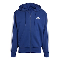 Blusão adidas Capuz Zíper Essentials Três Listras - Masculina