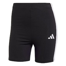 Shorts adidas Biker Cós Alto Essentials Três Listras - Feminina