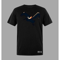 Camiseta Plus Size Preta Masculina Fly Algodão Prime WSS