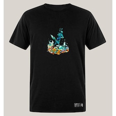 Camiseta Plus Size Masculina Preta Algodão Prime WSS Brasil Dive