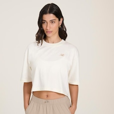Camiseta New Balance Cropped Small Logo Feminina