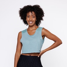 Blusa Cropedd Curto sem Manga Costa Cavada Feminina