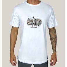 Camiseta Academia Masculina Branca Algodão Prime WSS Gym Graffiti