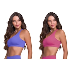 Top Canelado Selene Sem Costura - 2 Unidades - Feminino