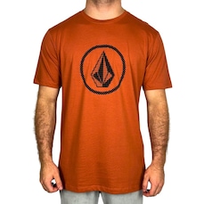 Camiseta Volcom Circle Stone Ferrugem - Masculino