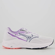 Tênis Mizuno Wave Way 5 Feminino Branco e Roxo