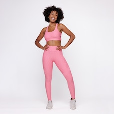Conjunto Calça Legging Orbis Fitness Empina Bumbum + Top Alça Larga Bojo - Feminino