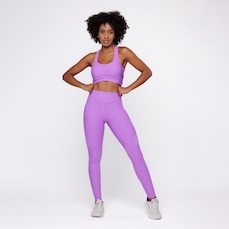 Conjunto Calça Legging Orbis Fitness Empina Bumbum + Top Alça Larga Bojo - Feminino