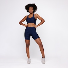 Conjunto Orbis Fitness com Bermuda Cintura Alta + Top Alça Larga - Feminino