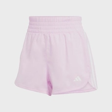 Shorts Treino adidas Malha Cintura Alta Pacer Três Listras - Feminino